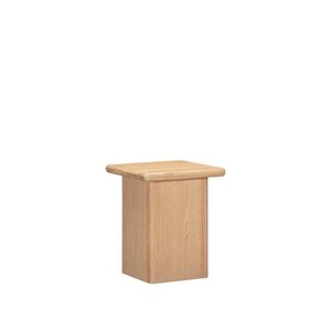 Oaky Side Table Pedestal - sleeked curved lines
