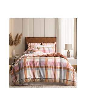 Home Decor: Miranda Check Quilt Cover Set