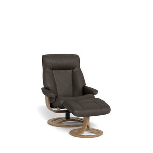 La-Z-Boy Atlanta Recliner + Footstool in Premium Aurora Leather