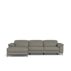 Tate 3 Seater Power Reclining Sofa with Chaise in Leather