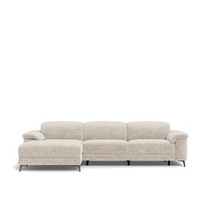 Tate 3 Seater Power Reclining Sofa with Chaise in Fabric