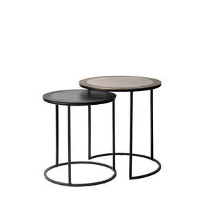 Barcelona Aluminium & Iron Side Table - Set of 2