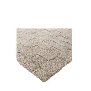 Home Decor: Checker Beige Floor Rug (Wool Mix)