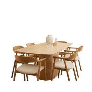 Norden & Norva Dining Suite 1800w (7pc) - Travertine Top