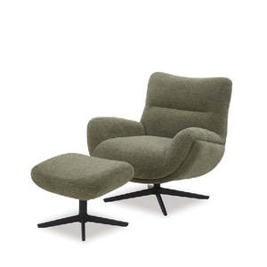 Aurora Swivel Chair with Footstool - Relax in Style