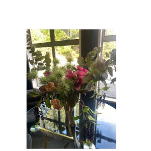 Home Decor: Ella Pink - Artificial Floral Arrangement & Vase