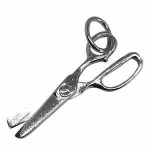 Charms: Silver Dressmakers Scissors