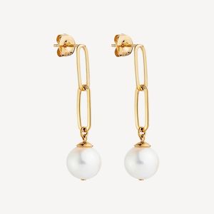 Najo: Eden Pearl Drop Gold Earring