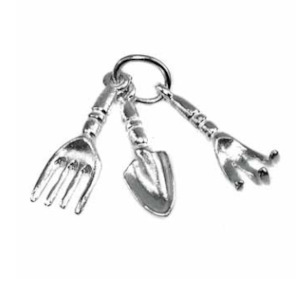 Charms: Gold Garden Tools Charm