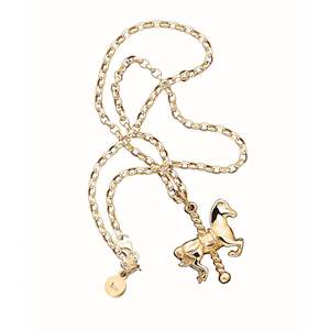 Carousel Horse Pendant Gold-Plated