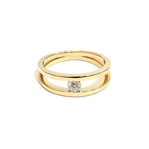Custom Jewellery: Gold & Lab Grown Diamond Tension Ring