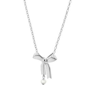 Necklaces: Large Bow with Fresh Water Pearl Necklace