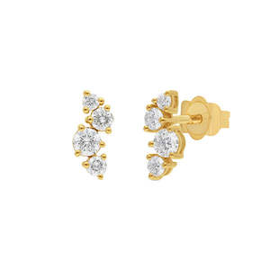 Earrings: Lab Grown Diamond Cluster Stud Earrings