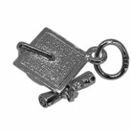 Silver Graduation Cap & Scroll