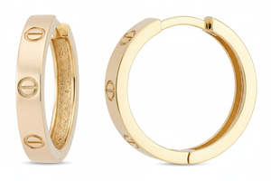 Love Lock Gold Huggie Earrings