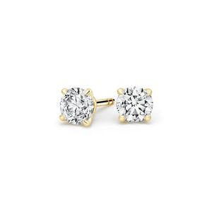 Yellow Gold Lab Grown Diamond Stud Earrings 0.25ct