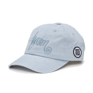 S/DOUBLE SHAWN SCRIPT STRAPBACK CAP - STEEL
