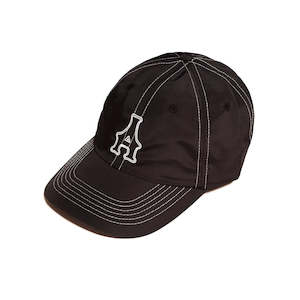 Arcade: ARCADE NYLON 'A' CAP - BLACK/WHITE