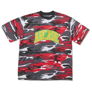 Arcade: ARCADE CAMO ARCH TEE - FOREST FIRE RED