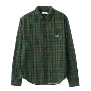 Xlarge 91 Flower Check Ls Shirt - Green