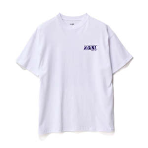 X-GIRL TWO TONE RABBIT RELAXED TEE - WHITE