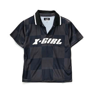 X-GIRL SPORT POLO SHIRT - BLACK