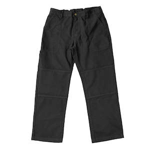 VIC DOUBLE KNEE CANVAS PANTS - BLACK
