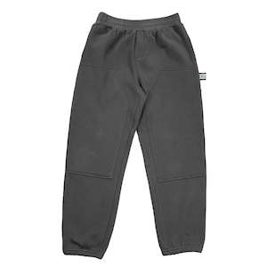 Vic: VIC DOUBLE KNEE TRACK PANT - WASHED BLACK