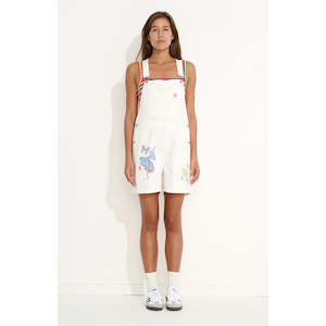Misfit: MISFIT HEAVENLY PEOPLE SHORT OVERALL - WHITE NATURE
