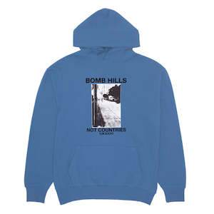 Gx1000: GX1000 BOMB HILLS NOT COUNTRIES HOODY - COLUMBIA BLUE