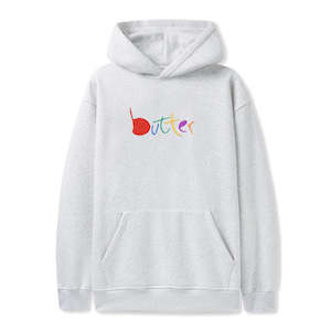 Apparel: BUTTER GOODS ART PULLOVER HOOD - ASH