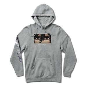 COLOR BARS X ATTACK ON TITAN WITNESSING BATTLE HOODY - HEATHER GREY