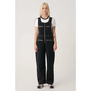 Xgirl: X-GIRL GORDON OVERALL - WASHED BLACK