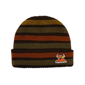 TOY MACHINE MULTI STRIPE BEANIE - ORANGE