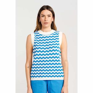 THING THING SQUIGGLE VEST - UNBLEACHED MARINE