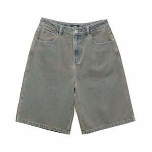 Xgirl: X-GIRL GORDON SPRAY BAGGY SHORTS - VINTAGE PINK BLUE