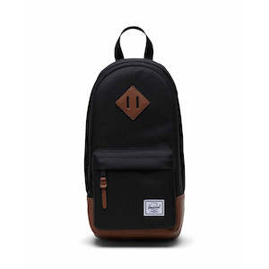 HERSCHEL HERITAGE SHOULDER BAG - BLACK/TAN