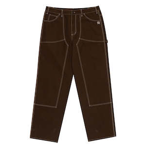 Dickies Pants: DICKIES TEJANO RELAXED FIR PANELLED CARPENTER PANTS - STONE WASHED TIMBER