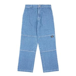 Dickies Pants: DICKIES 85-283 DOUBLE KNEE LOOSE FIT DENIM PANT - LIGHT INDIGO