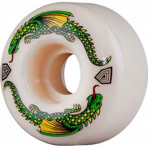 52mm Skateboard Wheels: POWELL PERALTA DRAGON FORMULA - GREEN DRAGON 52MM 93A