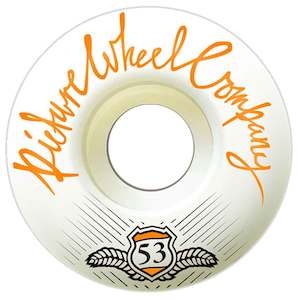 53mm Skateboard Wheels: PICTURE WHEELS  - POP TANGERINE 53MM