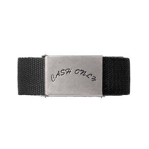 Cash Only: CASH ONLY LOGO BELT - BLACK