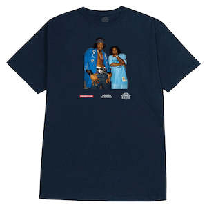 PRIMITIVE X OUTKAST HOLD ON TEE - NAVY