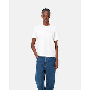 CARHARTT WIP WOMEN'S S/S CASEY TEE - WHITE/SILVER