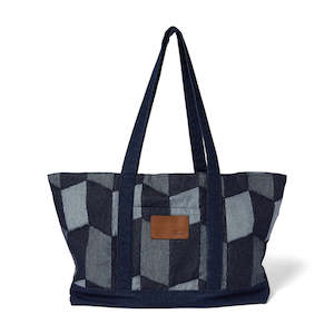 Bags 1: HUF PATCHWORK DENIM TOTE - DENIM