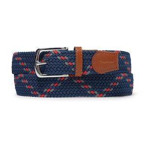Just Arrived: BUTTER GOODS BRAIDED BELT - NAVY/RED/GREY