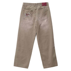 Xlarge: XLARGE 91 STAR BAGGY DENIM PANT - WORN BROWN