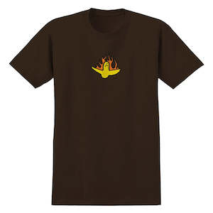 KROOKED FIRE BIRD TEE - DARK CHOCOLATE