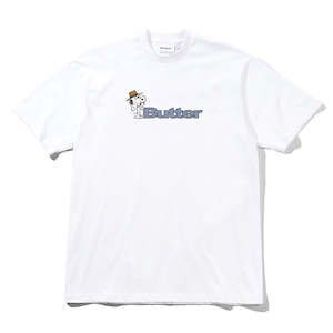 Apparel: BUTTER GOODS X PEANUTS SPIKE LOGO TEE - WHITE
