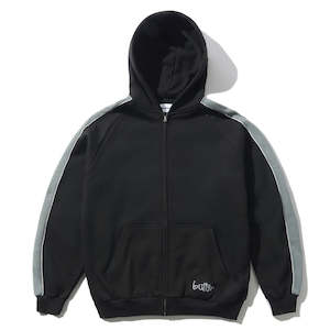 Apparel: BUTTER GOODS CONNECTION ZIP THRU HOOD - BLACK